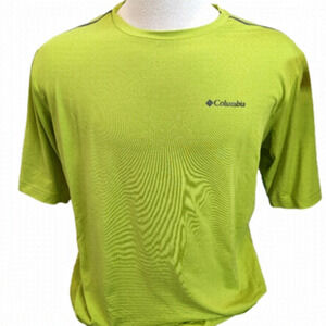 Columbia  Crew Neck Shirt - Men's Tech Trail Lime Tee, Size Large Tall